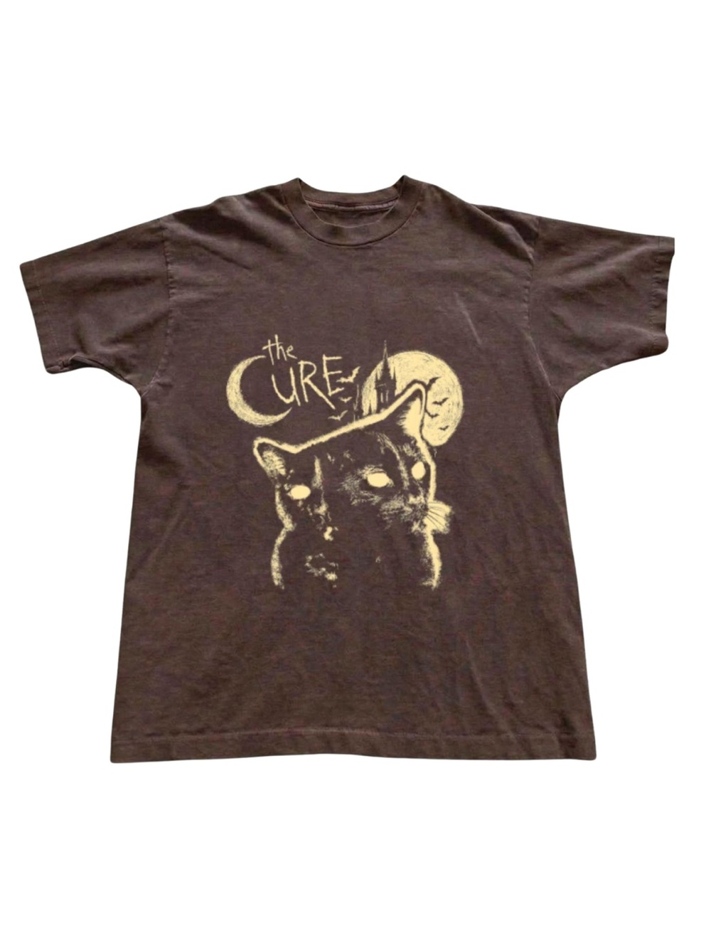 Gildan The Cure Cat Graphic T-Shirt in Brown